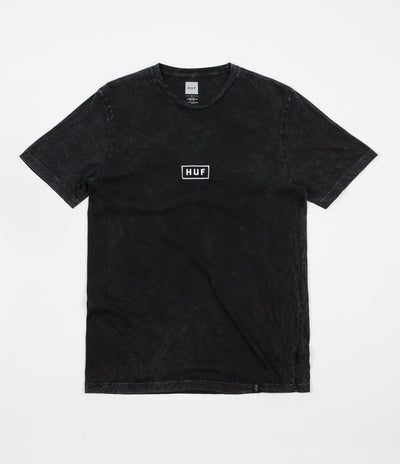 HUF Bar Logo Overdye Mineral Wash T-Shirt - Black