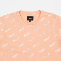 HUF Bolt All-Over Long Sleeve T-Shirt - Peach thumbnail