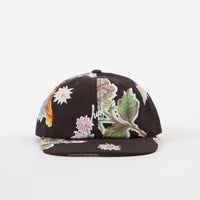 HUF Botanica Script 6 Panel Cap - Black thumbnail