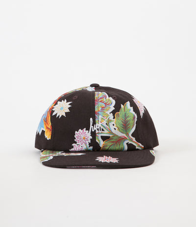 HUF Botanica Script 6 Panel Cap - Black