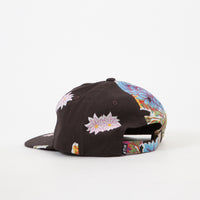 HUF Botanica Script 6 Panel Cap - Black thumbnail