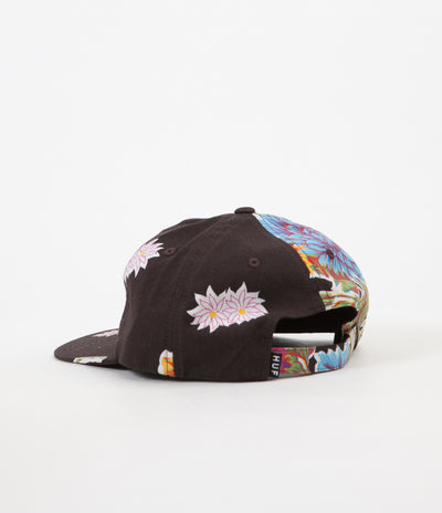 HUF Botanica Script 6 Panel Cap - Black