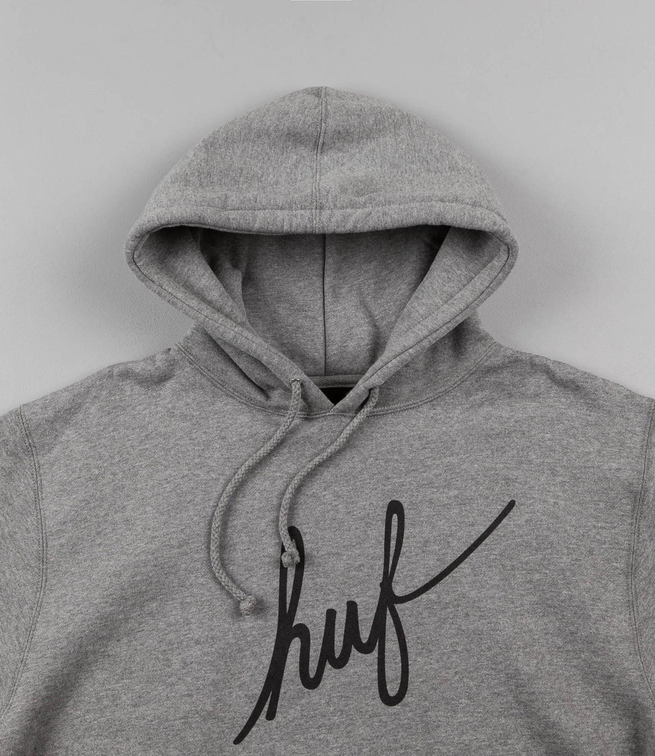 HUF Demi Script Hooded Sweatshirt Grey Heather Flatspot