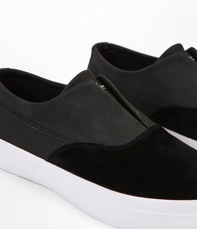 HUF Dylan Slip On Shoes - Black / Black / White