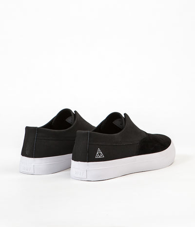 HUF Dylan Slip On Shoes - Black / Black / White