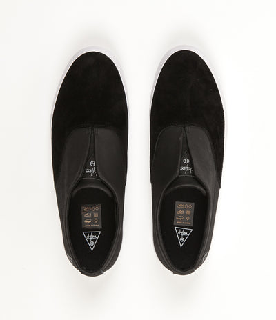 HUF Dylan Slip On Shoes - Black / Black / White