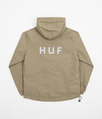 HUF Essentials Zip Standard Shell Jacket - Khaki | Flatspot