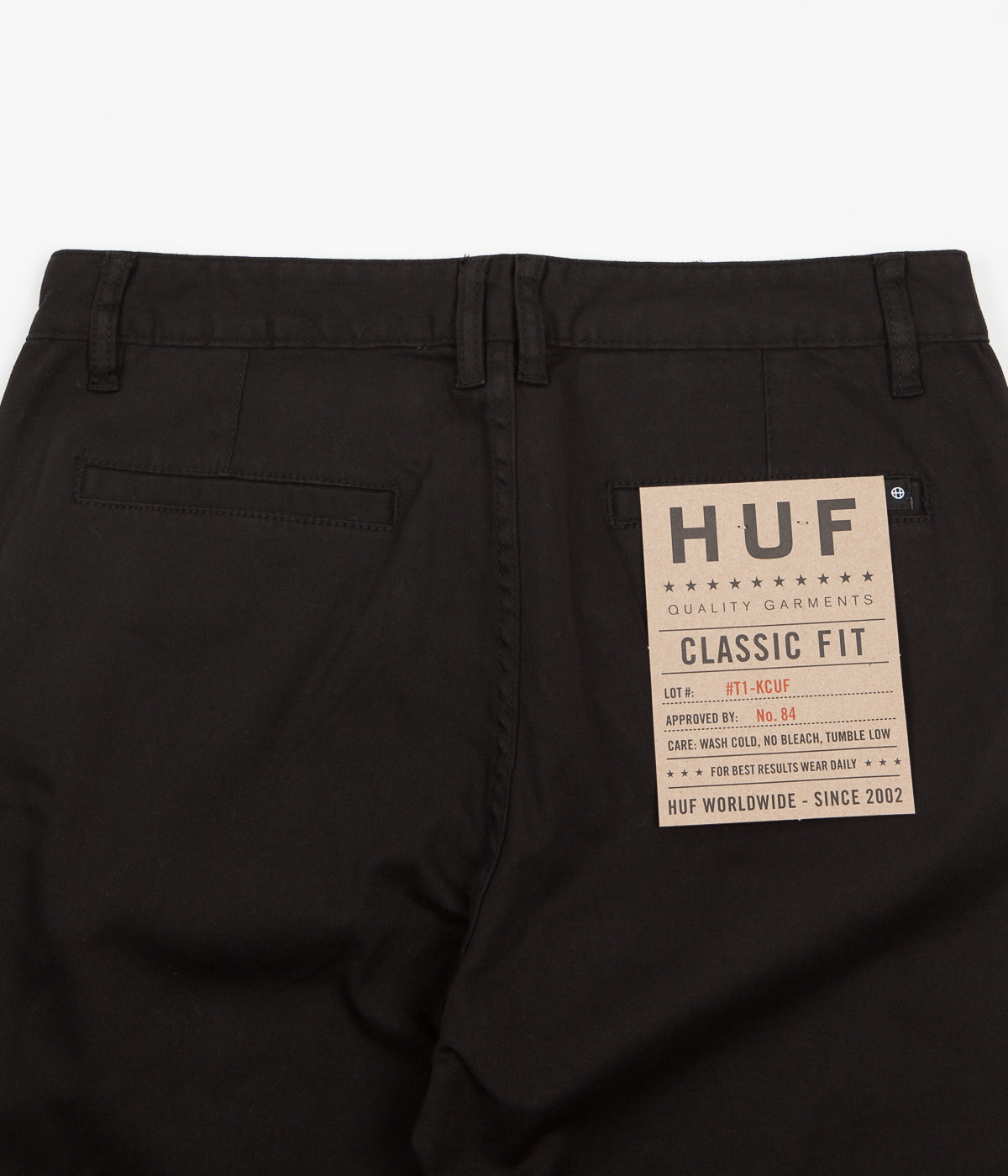 HUF Fulton Chino Trousers - Black | Flatspot