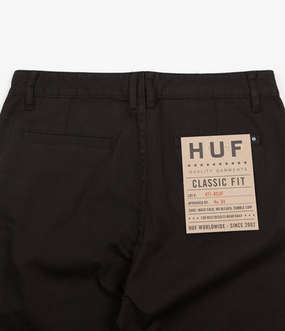 HUF Fulton Chino Trousers - Black