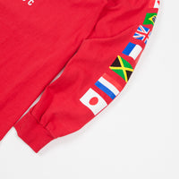 HUF Global Domination Long Sleeve T-Shirt - Scarlet thumbnail