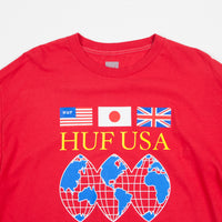 HUF Global Domination Long Sleeve T-Shirt - Scarlet thumbnail