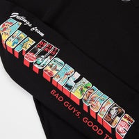 HUF Greetings Long Sleeve Pocket T-Shirt - Black thumbnail