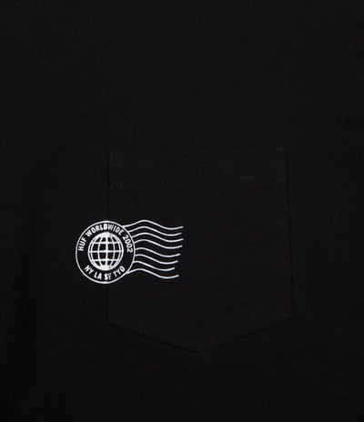 HUF Greetings Long Sleeve Pocket T-Shirt - Black