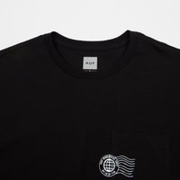 HUF Greetings Long Sleeve Pocket T-Shirt - Black thumbnail