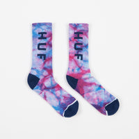 HUF OG Logo Tie Dye Socks - Purple thumbnail