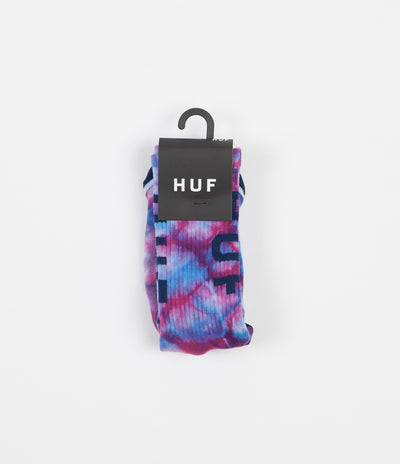 HUF OG Logo Tie Dye Socks - Purple