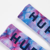 HUF OG Logo Tie Dye Socks - Purple thumbnail