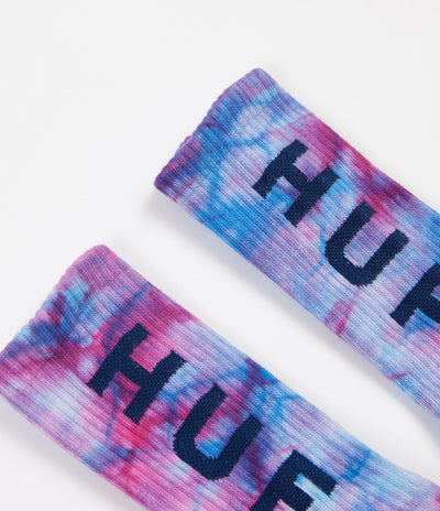 HUF OG Logo Tie Dye Socks - Purple