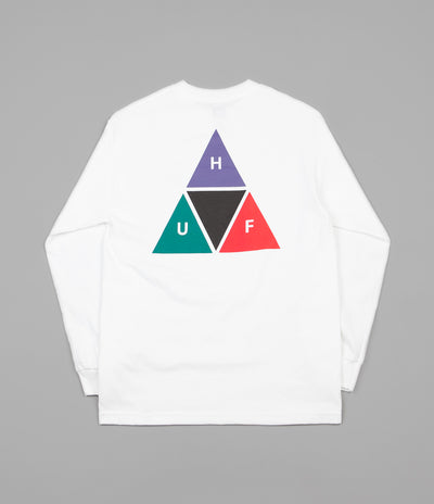 HUF Prism Triple Triangle Long Sleeve T-Shirt - White