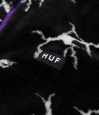 HUF Quake Sherpa 1/4 Zip Fleece - Black | ArvindShops