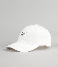 HUF Script Logo Curved Visor Cap - White