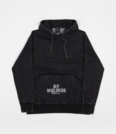 HUF Serif Stack Hoodie - Black