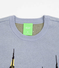 HUF Skyline Crewneck Sweatshirt - Light Blue | Flatspot