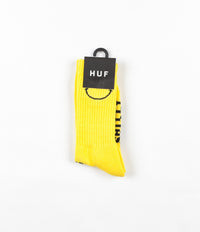 HUF Smiley Crew Socks - Yellow