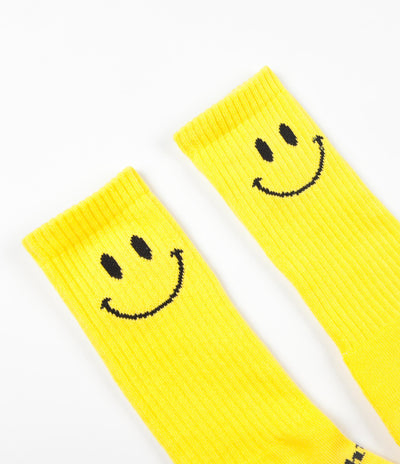 HUF Smiley Crew Socks - Yellow