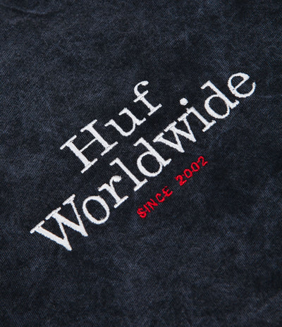 HUF Worldwide Acid Wash T-Shirt - Black