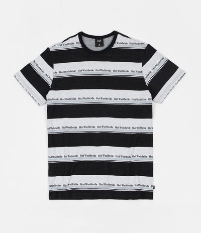 HUF Worldwide Stripe Knit T-Shirt - Black