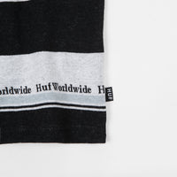 HUF Worldwide Stripe Knit T-Shirt - Black thumbnail