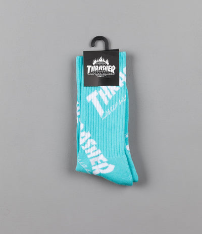 HUF x Thrasher TDS Crew Socks - Mint