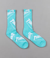 HUF x Thrasher TDS Crew Socks - Mint