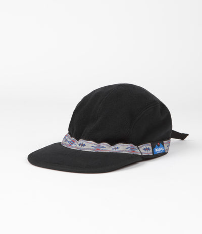 Kavu Fleece 4 Panel Fleece Strap Cap - Black Bean