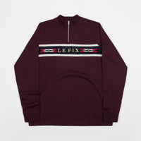 Le Fix Flag Bike Knit Sweatshirt - Maroon thumbnail