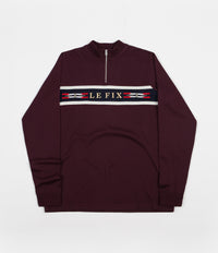 Le Fix Flag Bike Knit Sweatshirt - Maroon