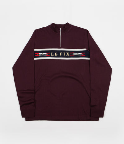 Le Fix Flag Bike Knit Sweatshirt - Maroon