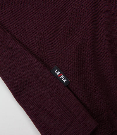 Le Fix Flag Bike Knit Sweatshirt - Maroon