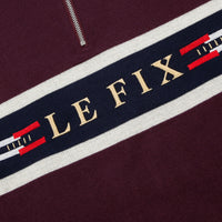 Le Fix Flag Bike Knit Sweatshirt - Maroon thumbnail