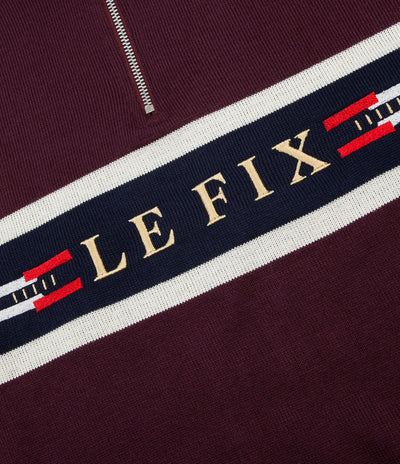 Le Fix Flag Bike Knit Sweatshirt - Maroon