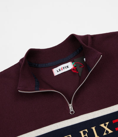 Le Fix Flag Bike Knit Sweatshirt - Maroon