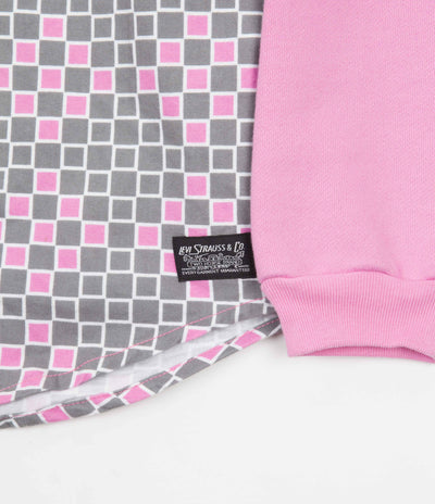 Levi's® Skate Popover Hoodie - Grey / Pink Squares