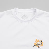 Magenta Bird Plant T-Shirt - White thumbnail