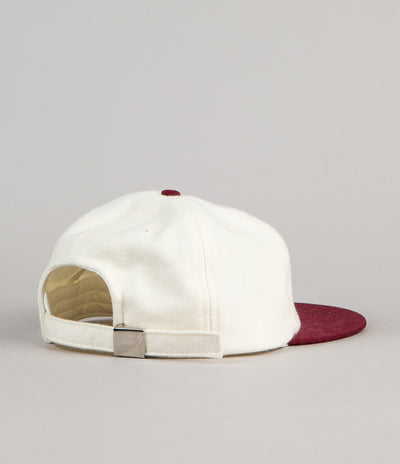 Magenta Brode Cap - Creme / Red