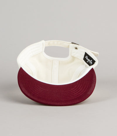 Magenta Brode Cap - Creme / Red