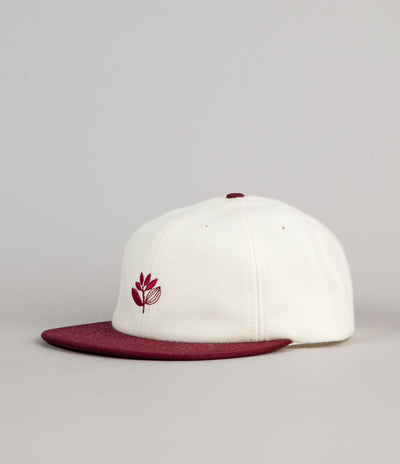 Magenta Brode Cap - Creme / Red