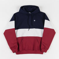 Magenta Brode Tricolour Hoodie - Dark Navy / Ash / Burgundy thumbnail