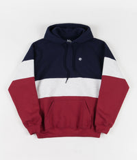 Magenta Brode Tricolour Hoodie - Dark Navy / Ash / Burgundy