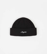 Magenta Cursive Low Beanie - Black